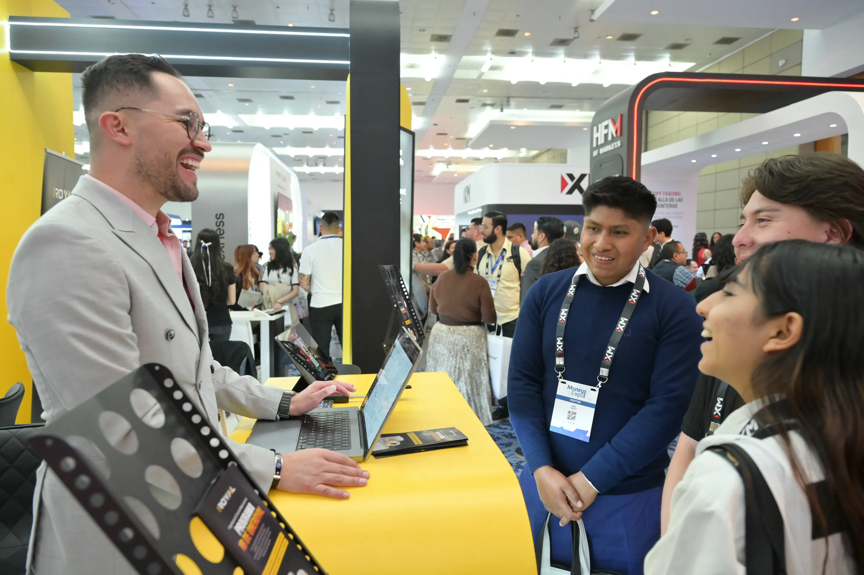 Busy booth at the Money Expo 2025
